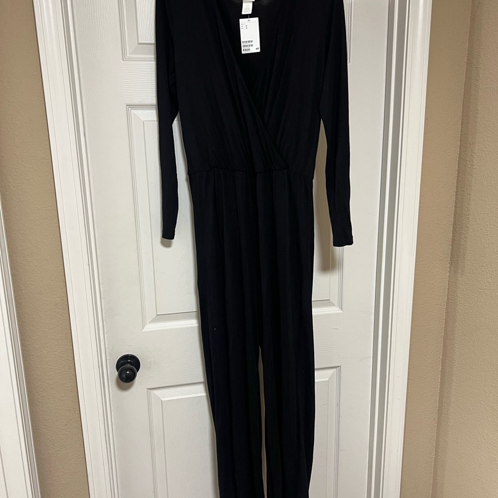 H&M Black Jumpsuit Sleek Streamlined Silhouette